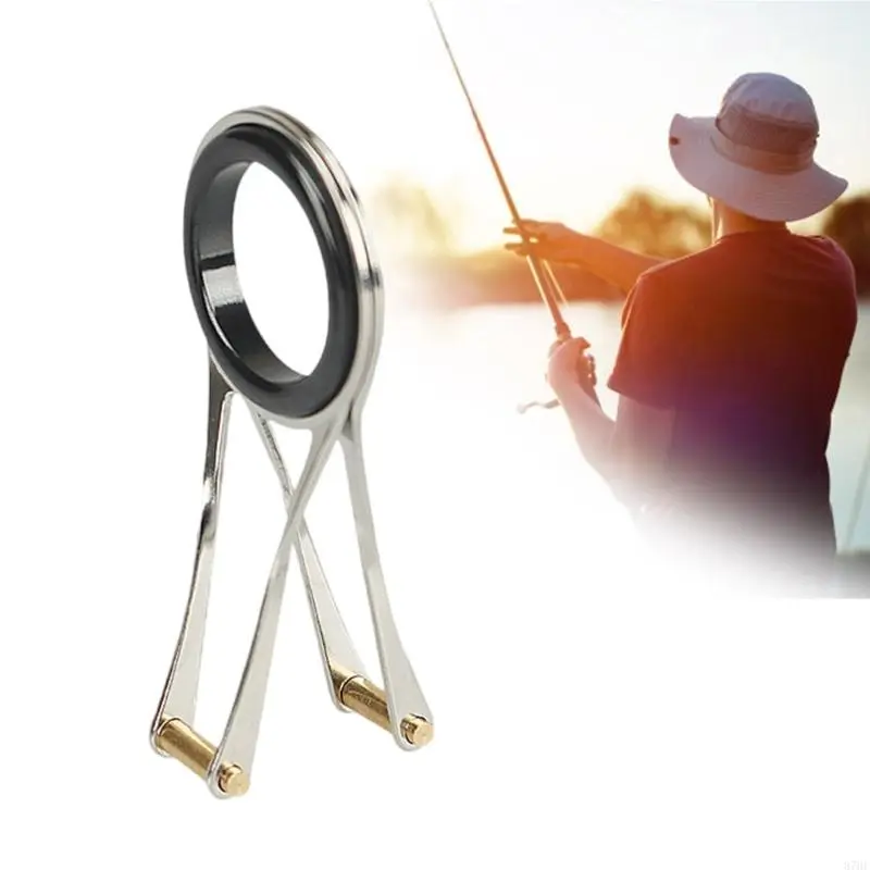 Fishing Rod Tip Guide Folding Wearproof Eye Rings Telescoplc Stainless Steel Guide Rings Fishing Tackle Accessories