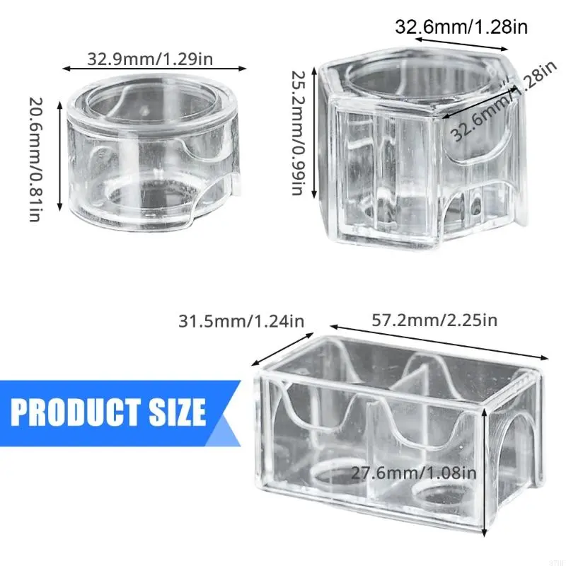 Acrylic Antifouling Billiard Chalk Powder Box Clear Billiard Chalk Storage Case Portable Chalk Protections Storage Box
