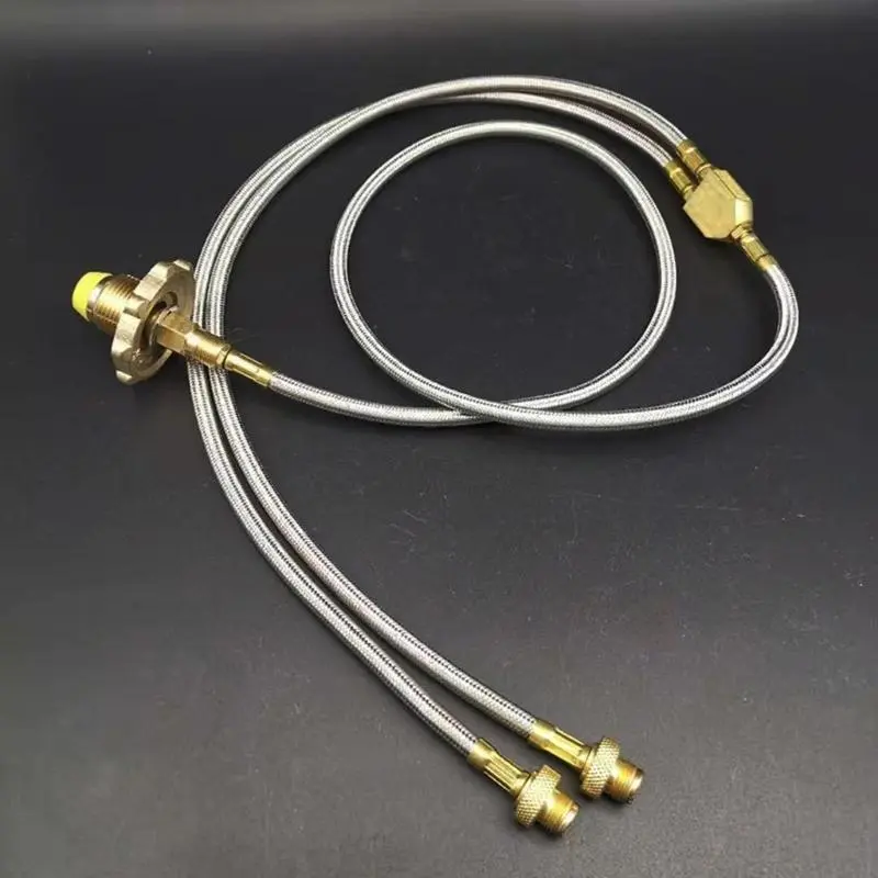 Outdoor Gas Tanks Hose Splitter Coppers Double Head Connecting Adapter Enduring