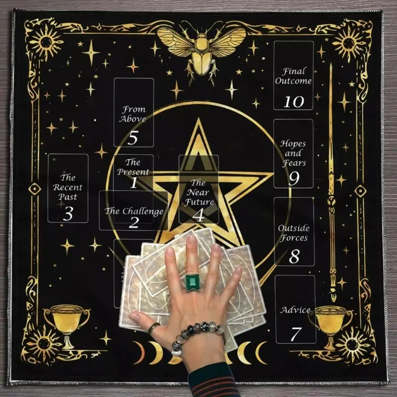 Tarots Cards Tablecloth Tapestry Reading Card Altars Cloth Witchcrafts Supplies