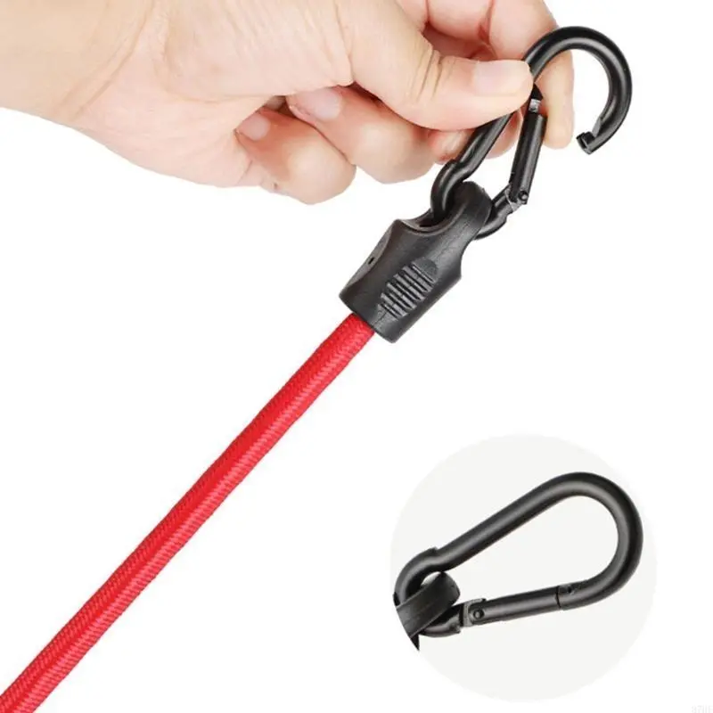 Elastic Tie Strap String with Carabiner, 60cm/120cm Size Cycling Luggage Strap