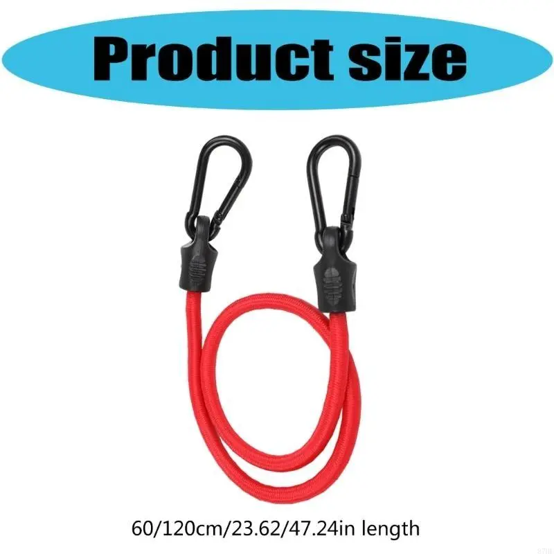 Elastic Tie Strap String with Carabiner, 60cm/120cm Size Cycling Luggage Strap