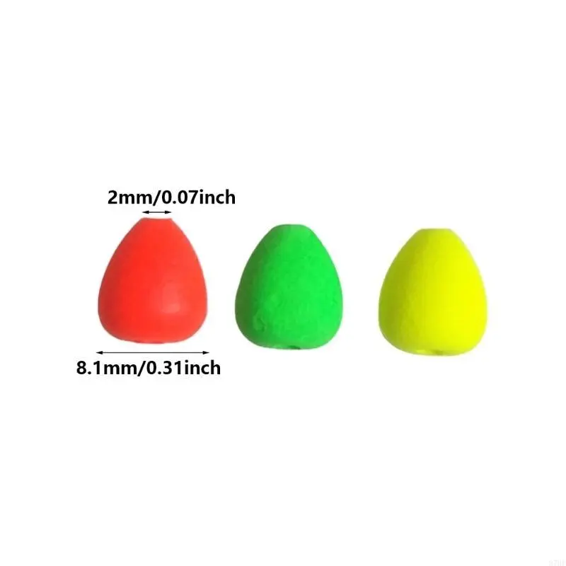 10pcs/50pcs Foam Floats Oval Fly Fishing Indicators Pompano Rig Floats Bright Color Fishing Rig Floats for Trout
