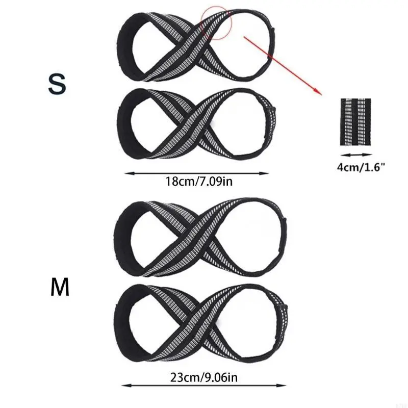 Strength Heavy Duty Lifting Straps Deadlift Figure 8 Wrist Straps Weight Lifting
