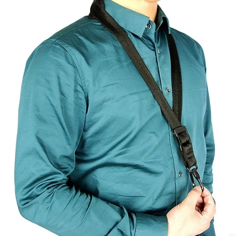 Adjustable Length Saxophone Neck Strap Soft Sax Leather Breathable Strap Padded Upgraded for Alto and Saxophone