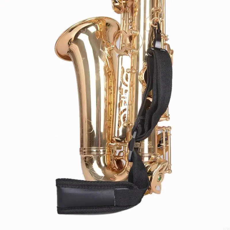 Adjustable Length Saxophone Neck Strap Soft Sax Leather Breathable Strap Padded Upgraded for Alto and Saxophone