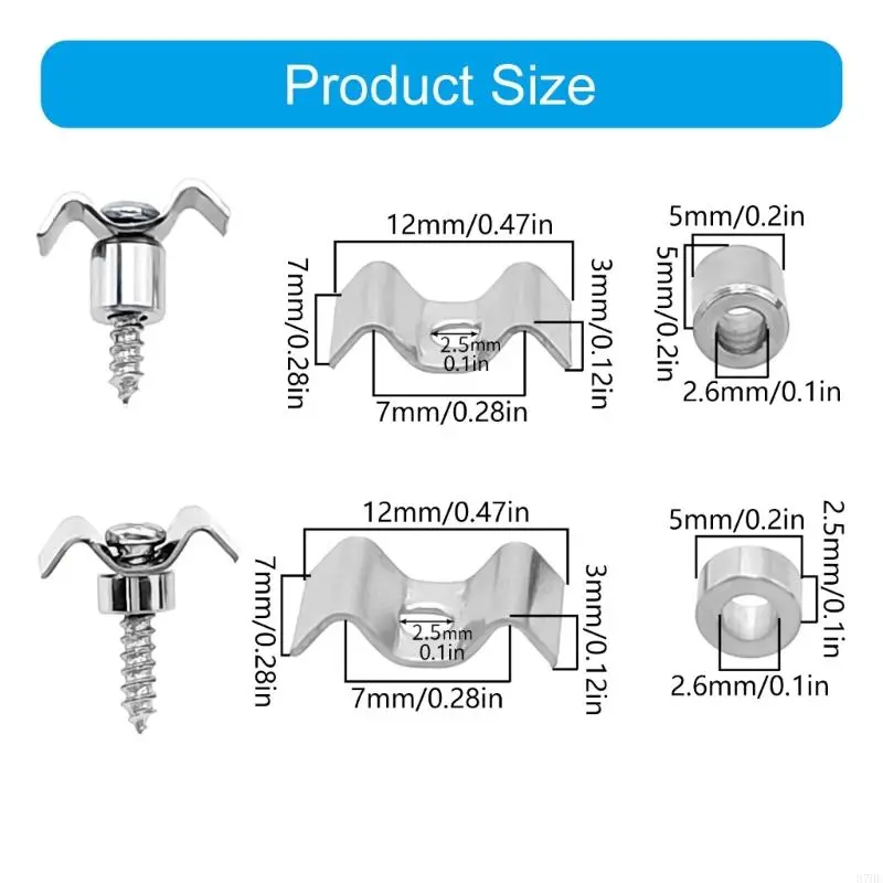 10pcs Guitar String Retainers Vintage String Guides String Tension Adjusters Ensuring Consistent Tone