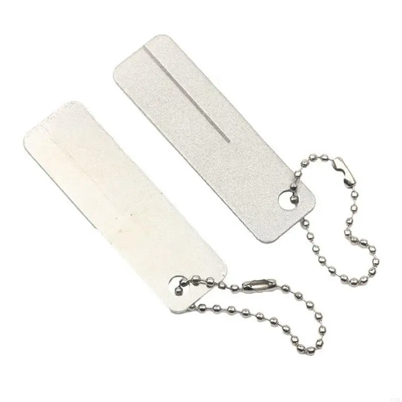 Fine Grit Fishing Hook Sharpener Diamond Fishing Hook File with Keychain