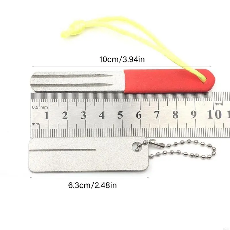 Fine Grit Fishing Hook Sharpener Diamond Fishing Hook File with Keychain