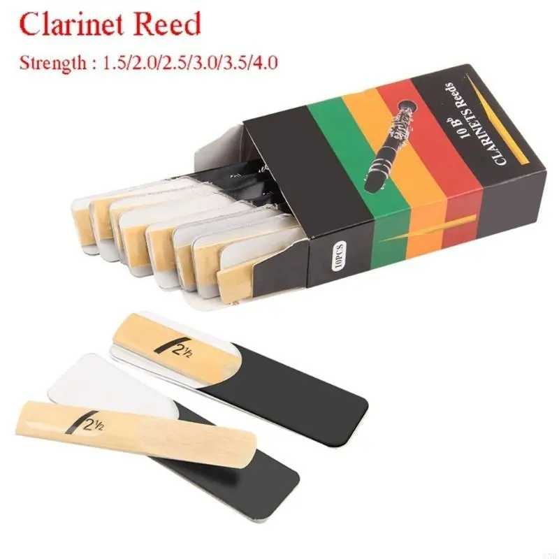 10pcs Traditional Reeds Clarinet 1.5 2.0 2.5 3.5 4.0 Strength Clarinet Reeds Wind Instrument Accessories