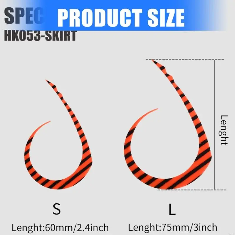 5Pcs Soft Spare Curled Tails Tie Silicone Streamers Jig Lures Octopuses Hook Streamers Replacement Jig Lures Accessories