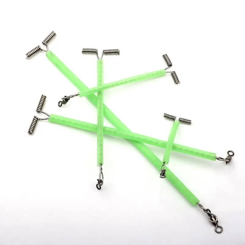 20Pcs Stainless Fishing Lures Wire Leader with & Luminous Glow Beads Fishing Rigs Leaders Fishing Line Tackle