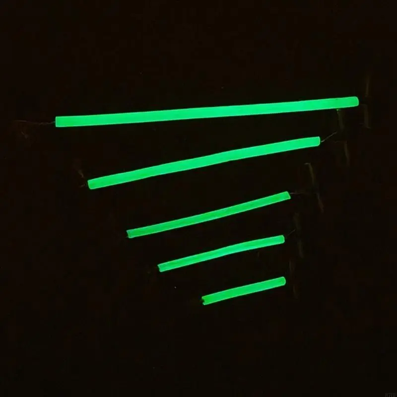 20Pcs Stainless Fishing Lures Wire Leader with & Luminous Glow Beads Fishing Rigs Leaders Fishing Line Tackle