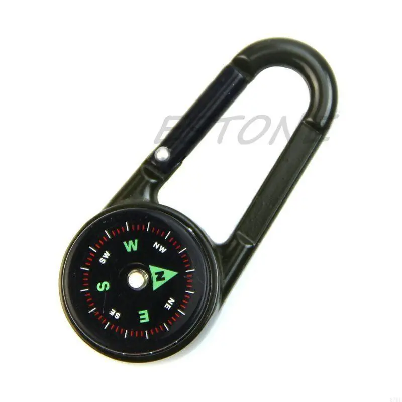 Multifunctional Carabiner with Compasses & Thermometers Hook keychains Outdoor Climbing Survival Tool Easy to Use