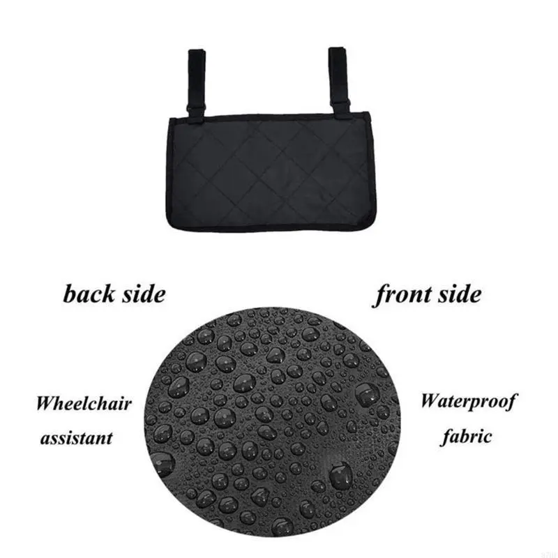 Multifunctional Waterproof Wheelchair Side Storage Bag for Walkers, Rollator, for Butterfly Scooter