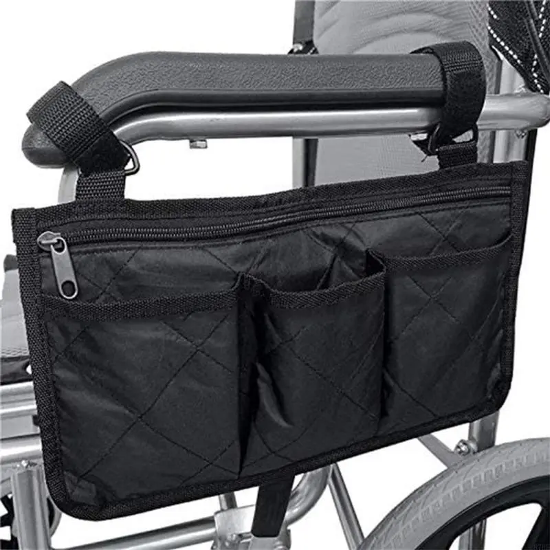 Multifunctional Waterproof Wheelchair Side Storage Bag for Walkers, Rollator, for Butterfly Scooter