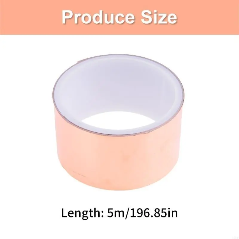 Barrier Tape for Shielding Conductive Adhesive for Electrical Repairs, Guitar Copper Foil Tape 5m Noise Reduction Tape