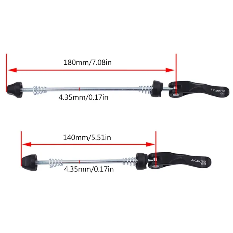 1 Pair Bicycle Hub Quick Release Lever MTB Road Bicycle Steel Skewers Front Wheel 140mm Rear 180mm For Mountain Bike Folding