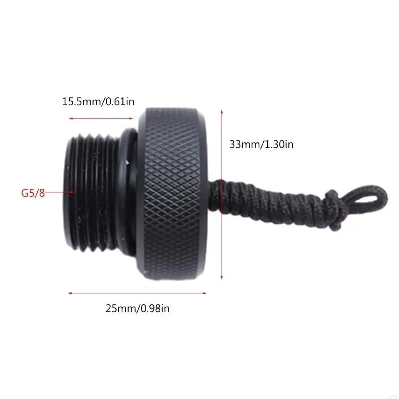 Dive Cover with Cord Scubas Diving Valves Threaded Cover End Dust Plug Protector Cover Easy to Use