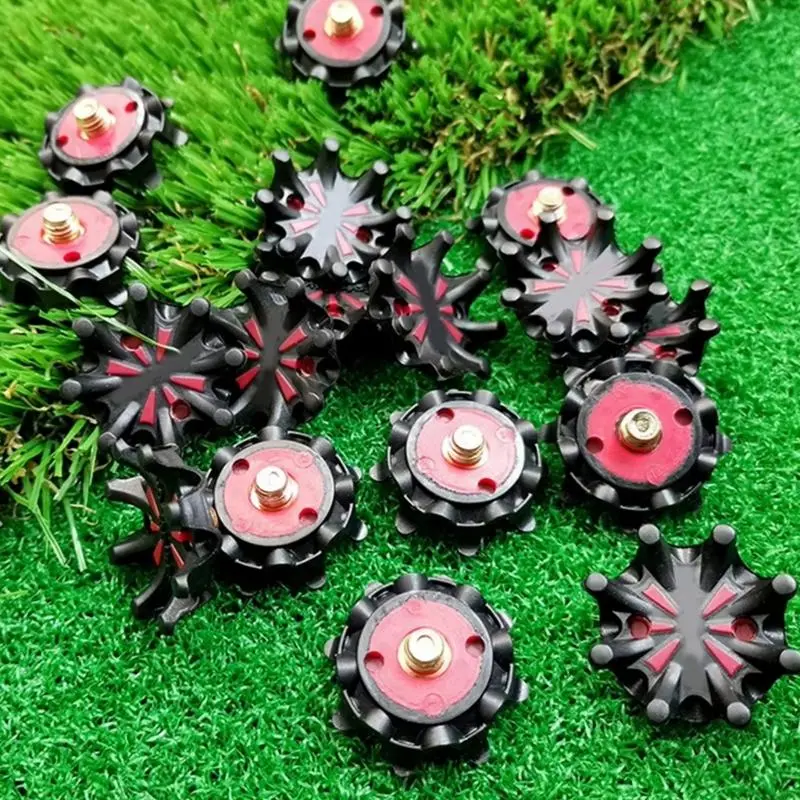 14Pcs Golf Shoes Spikes Cleats Nonslip Golf Spikes Pin Replacement Studs Fast Twists Turn Screw Studs Easy to Install
