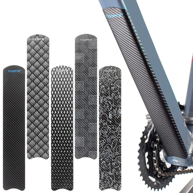 Bike Frame Protector MTB Road Bicycles PU Scratch-Resistant Sticker Chain Protector Downtube Sticker Chainstay Pad