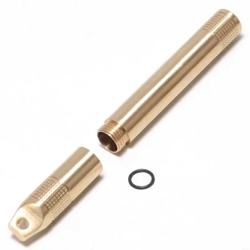 Brass Seal Bottles Waterproofs Canister Keychain Toothpick Bottle Outdoor Camping Tool Pocket Pills Case Holder