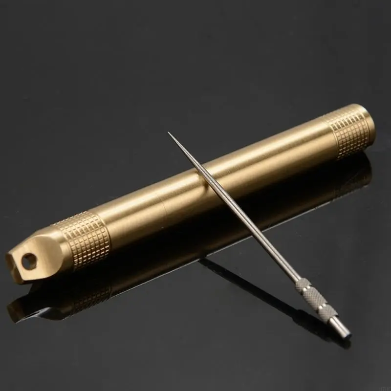 Brass Seal Bottles Waterproofs Canister Keychain Toothpick Bottle Outdoor Camping Tool Pocket Pills Case Holder