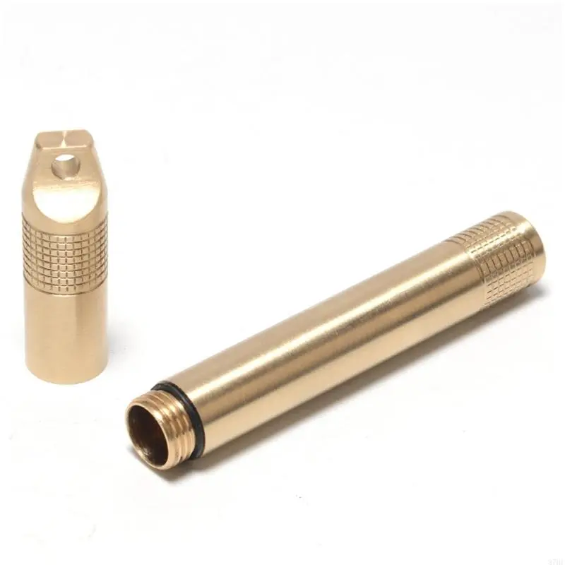 Brass Seal Bottles Waterproofs Canister Keychain Toothpick Bottle Outdoor Camping Tool Pocket Pills Case Holder