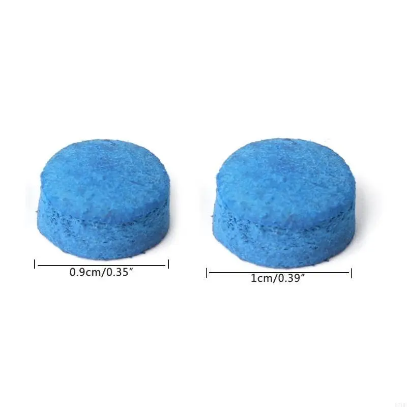 50Pcs 2 Sizes Blue Pool Cue Tips Pool Billiard Cue Tips Billiard Tips Kits