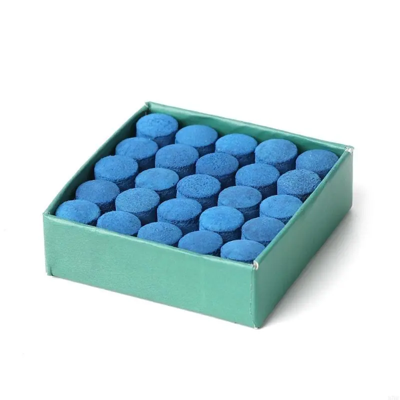 50Pcs 2 Sizes Blue Pool Cue Tips Pool Billiard Cue Tips Billiard Tips Kits
