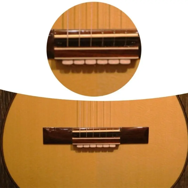 12Pcs Guitar String Bridge Beads String Fasteners for Classical Guitars 3 Hole Plastic Guitar String Ties Bridge Beads