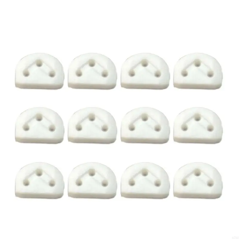 12Pcs Guitar String Bridge Beads String Fasteners for Classical Guitars 3 Hole Plastic Guitar String Ties Bridge Beads