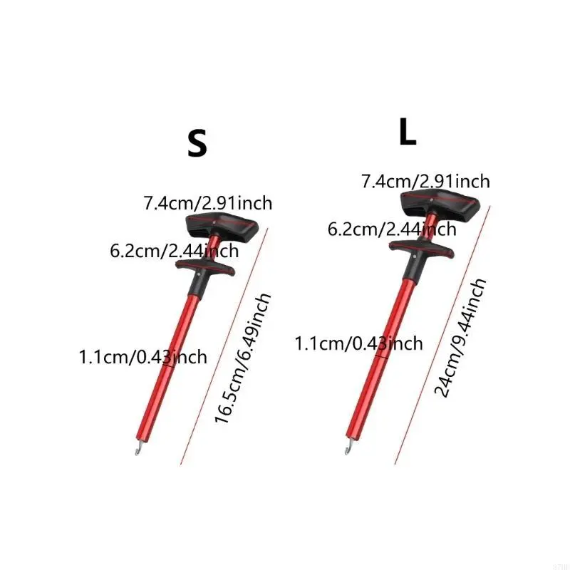 2pcs Aluminum Extractor Fishing Gear Squeeze Out Fish Hook Remover Tool
