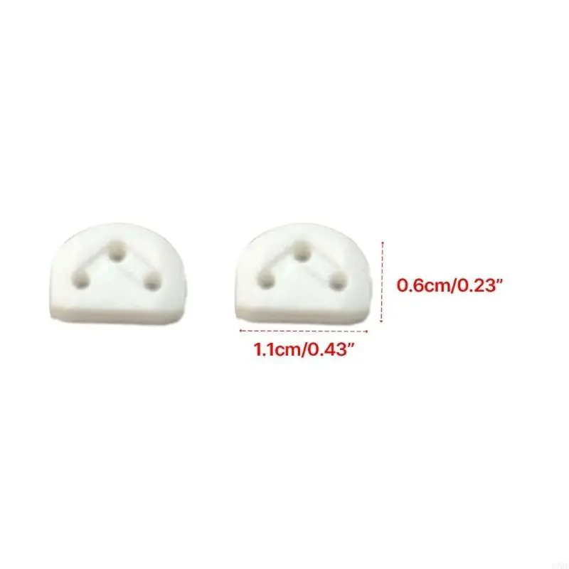 12Pcs Guitar String Bridge Beads String Fasteners for Classical Guitars 3 Hole Plastic Guitar String Ties Bridge Beads