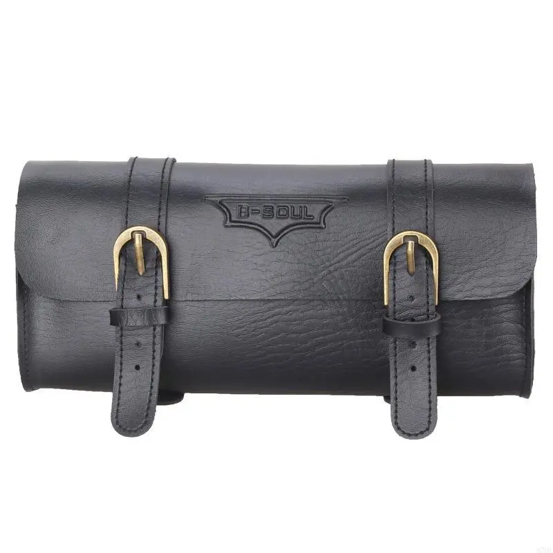Motorcycle Tool Bag, PU Leather Fork Saddlebags Side Bag Handlebar