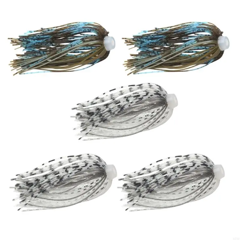 5pcs 88 Strand Silicone Jigs Skirts Fishing Lures Skirts Quickly Change Fishing Umbrella Skirts for Spinnerbaits Jigs