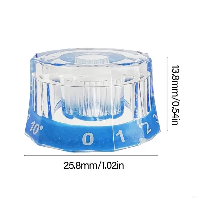 4Pcs Electric Guitar Bass Top Hat Knobs Replacements Clear Knobs Speed Volumes Tone Control Knobs Guitar Contral Knobs