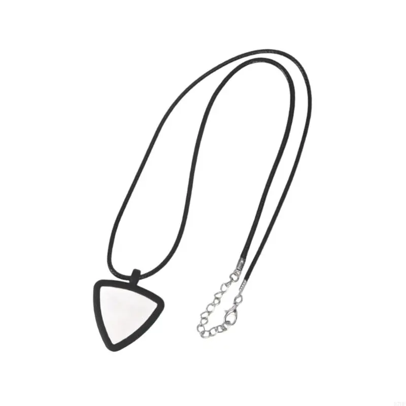 Silicone Musical Jewelry Guitar Picks Necklace Storage Solution Fashion Chain Necklace Suitable for Bass Players Present