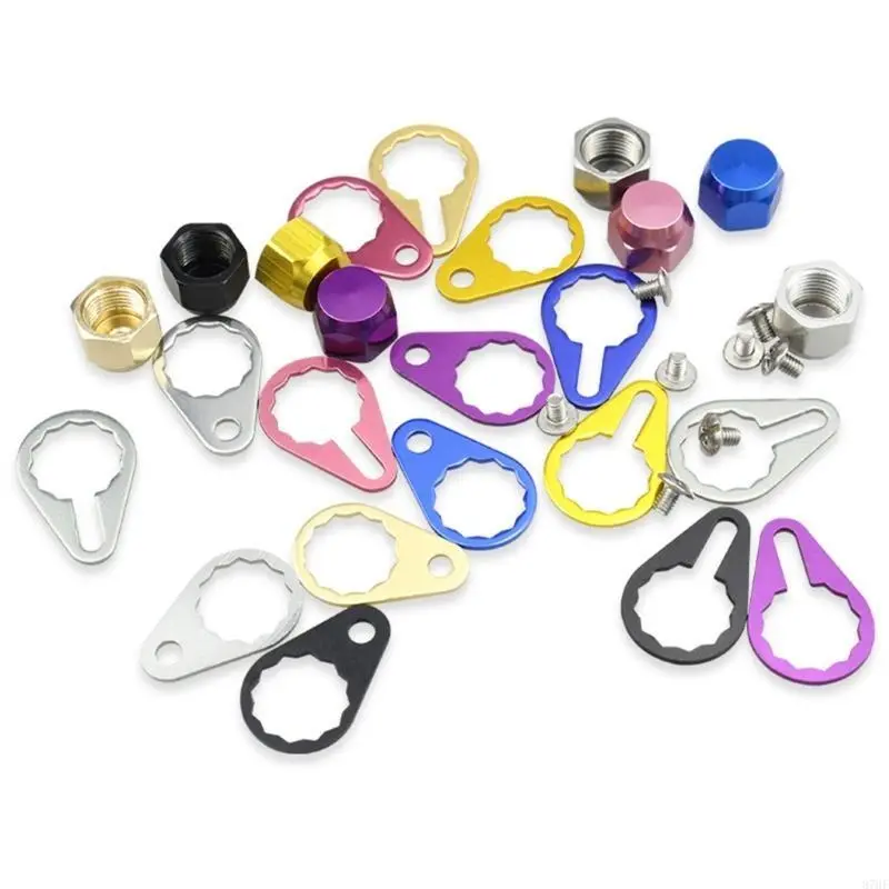 Fishing Reel Screws Nut Covers Left/Right Handle Locking Plate Screws Nut Covers Fishing Accessories Easy to Install