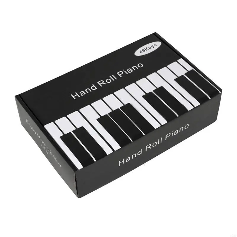 Portable 49 Roll up Piano Electronic Keyboard Foldable Electronic Piano Flexible Silicone Keyboard Easy to Carry