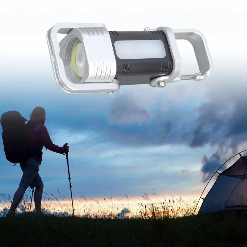 Multifunctional Keychain Light Plastic Texture LED Work Light for Camping Use
