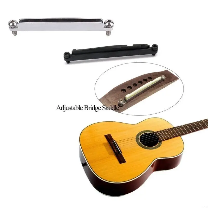 Metal Risers Saddles Adjustable Guitar Bridge Saddles Tools Metal Adjustable Parts For Acoustic Folk Guitar Accessory