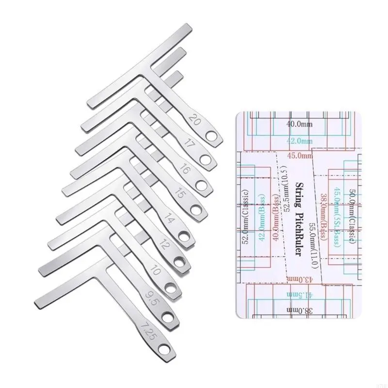 Radius Gauge and Guitar String Height Ruler Luthier Tool Guitar Measuring Tool For Guitar And Bass Setup Easy to Use