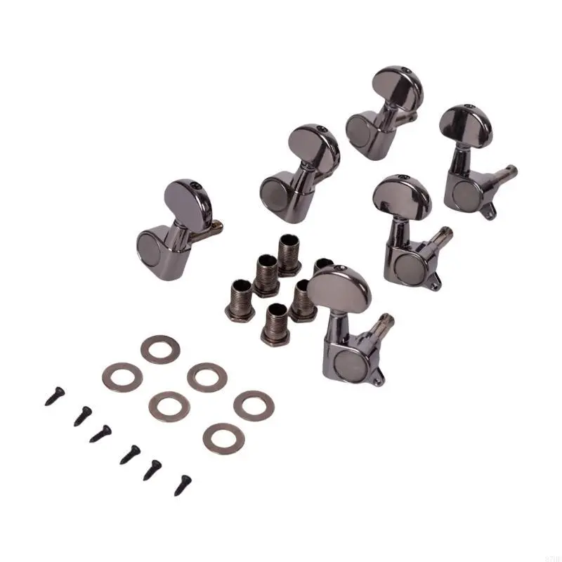 6Pcs 3L3R Metal Guitar Tunings Pegs Key Machine Head Knobs Easy to Install