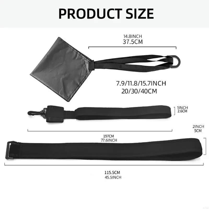 Swim Resistance Parachute Swimming Strength Training Resistance Belt with Drag Parachute for Swim Training & Exercise