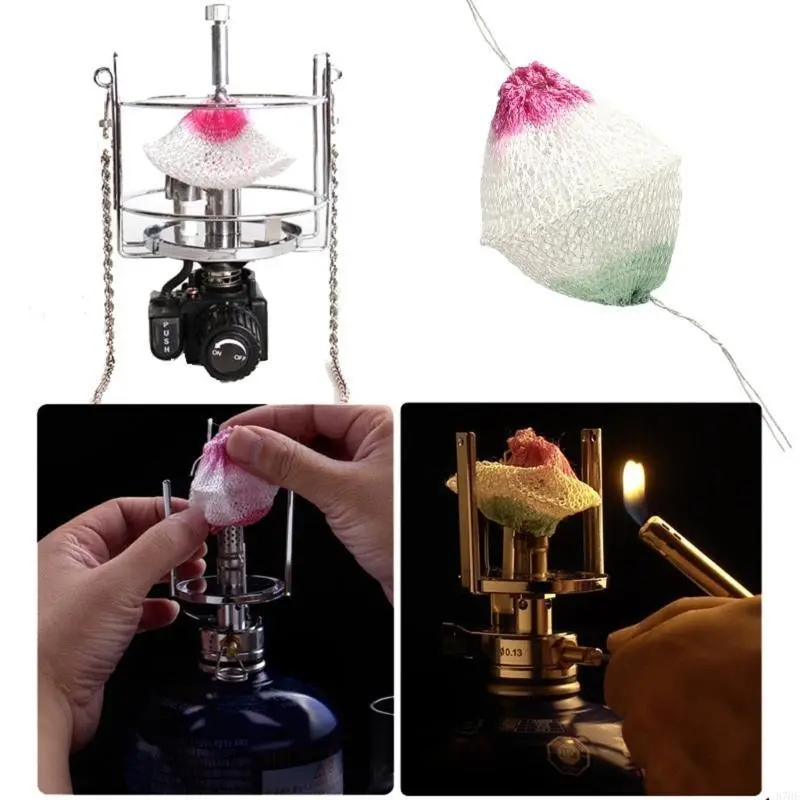 20Pcs Double Head Kerosene Lamp Mantles Steams Lamp Gauze Cover Gas Lamp Covers