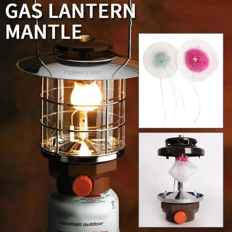 20Pcs Double Head Kerosene Lamp Mantles Steams Lamp Gauze Cover Gas Lamp Covers