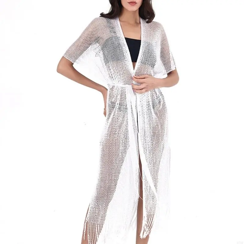 Women Beach Kimono Open Front Beach Kimono Cardigans Bathing Suit Coverup