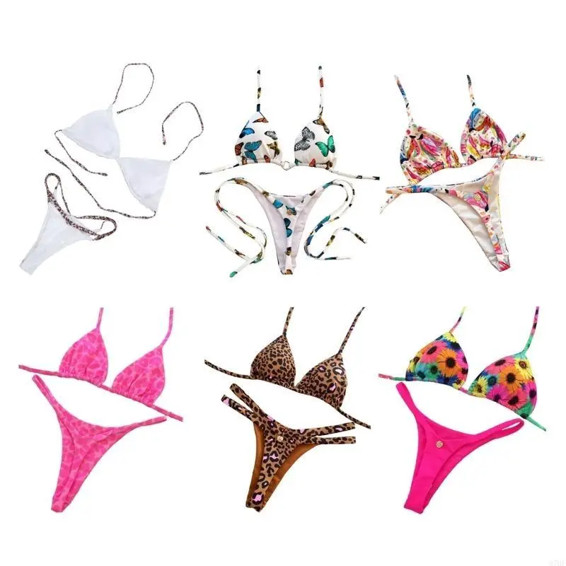 Women Bathing Suit High Cut Swimwear Two Pcs Split Swimsuit for Beachwear