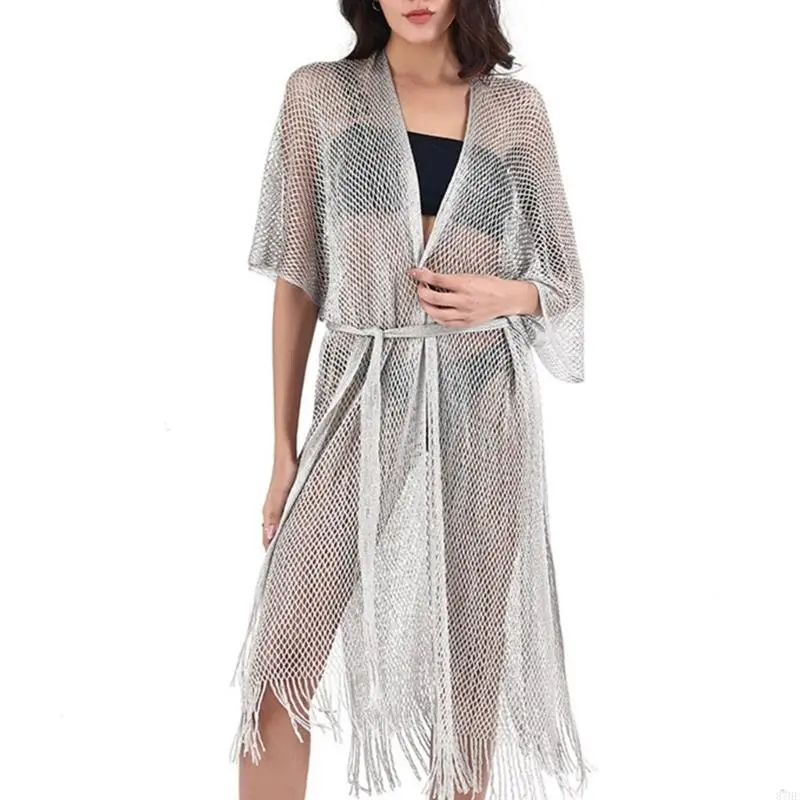 Women Beach Kimono Open Front Beach Kimono Cardigans Bathing Suit Coverup